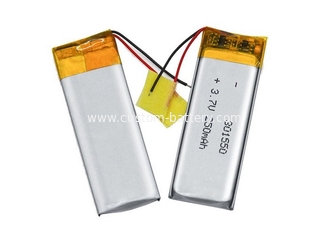 China Lithium Polymer Battery 301550 250mAh Rechargeable 3.7V Lipo Battery Pack supplier